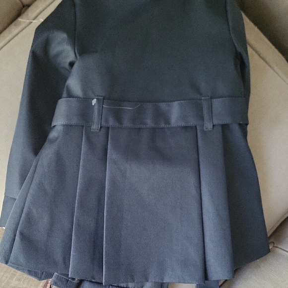 Tahari Elegant Navy Coat with Gold Accents 2T tench - Picture 6 of 6